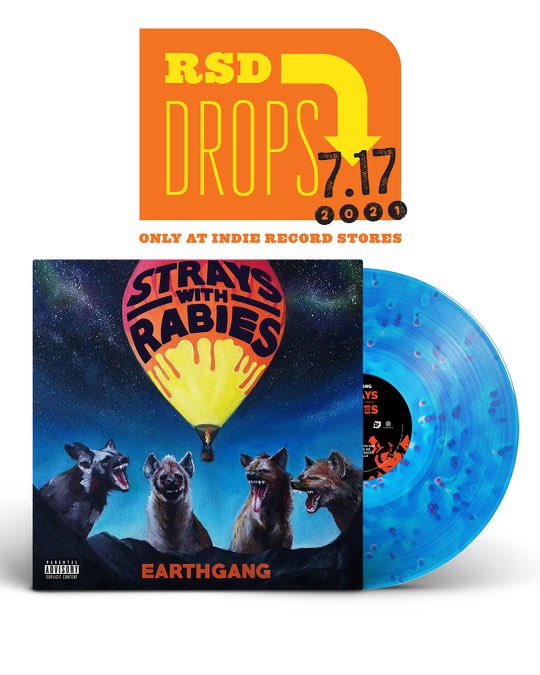 EarthGang's tweet photo. We're releasing a special drop for this year’s @recordstoreday on July 17th for Strays with Rabies. You can get a copy from a participating indie record shop near you: https://t.co/ah0D44wHeT #RSD21 #RSDDrops #StraysWithRabies (limited vinyl collection) https://t.co/jMOjFME5TY