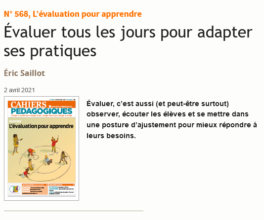 SalamaStephane's tweet photo. Article d'Eric Saillot (Maitre de conférences en sciences de l’éducation) qui interroge la posture de l'enseignant et les pratiques évaluatives. 
#enseigner #evaluer

https://t.co/aEnrTRmEcP https://t.co/gKt3xC0uuG