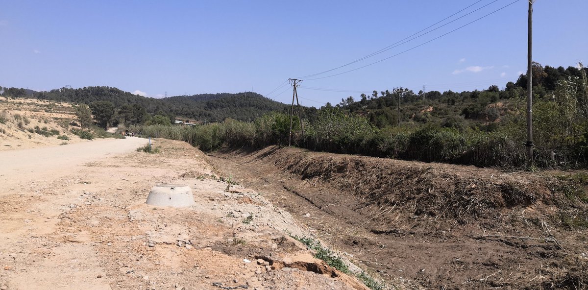 ⚠️ Això és el que queda de la Riera de Vallvidrera al tram devastat pel polígon de Les Llicorelles. Sort que és un espai protegit per la Xarxa Natura 2000 i d'importantíssim valor com a connector ecològic!!🤬
Gràcies, <a href="/AjMolinsdeRei/">Ajuntament de Molins de Rei</a> <a href="/parcncollserola/">Parc Natural de Collserola</a> <a href="/territoricat/">Territori</a>.