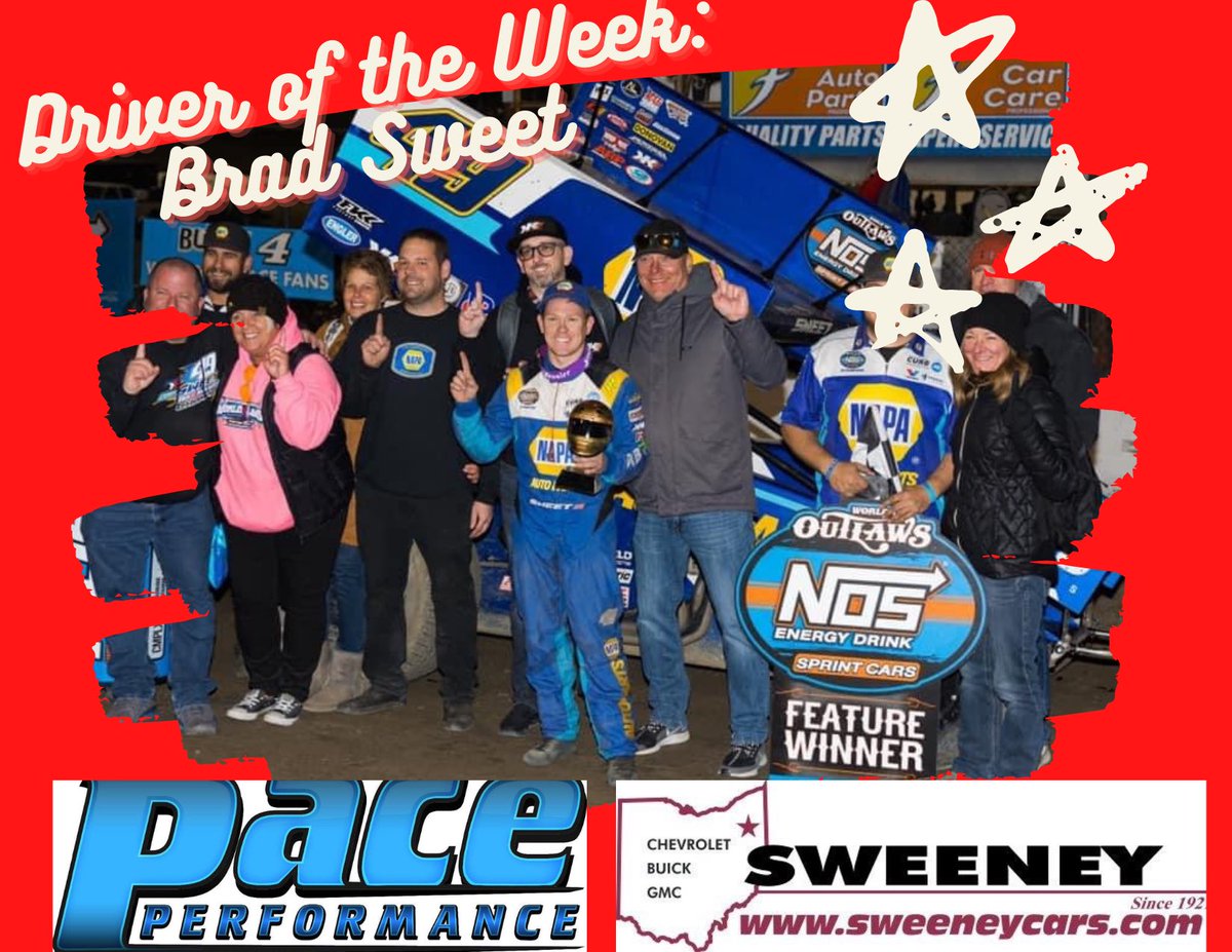 BeerhillGangTV's tweet image. Your @paceperformance @SweeneyCars driver of the weeks @KKRdirt @NAPARacing driver @BradSweet49