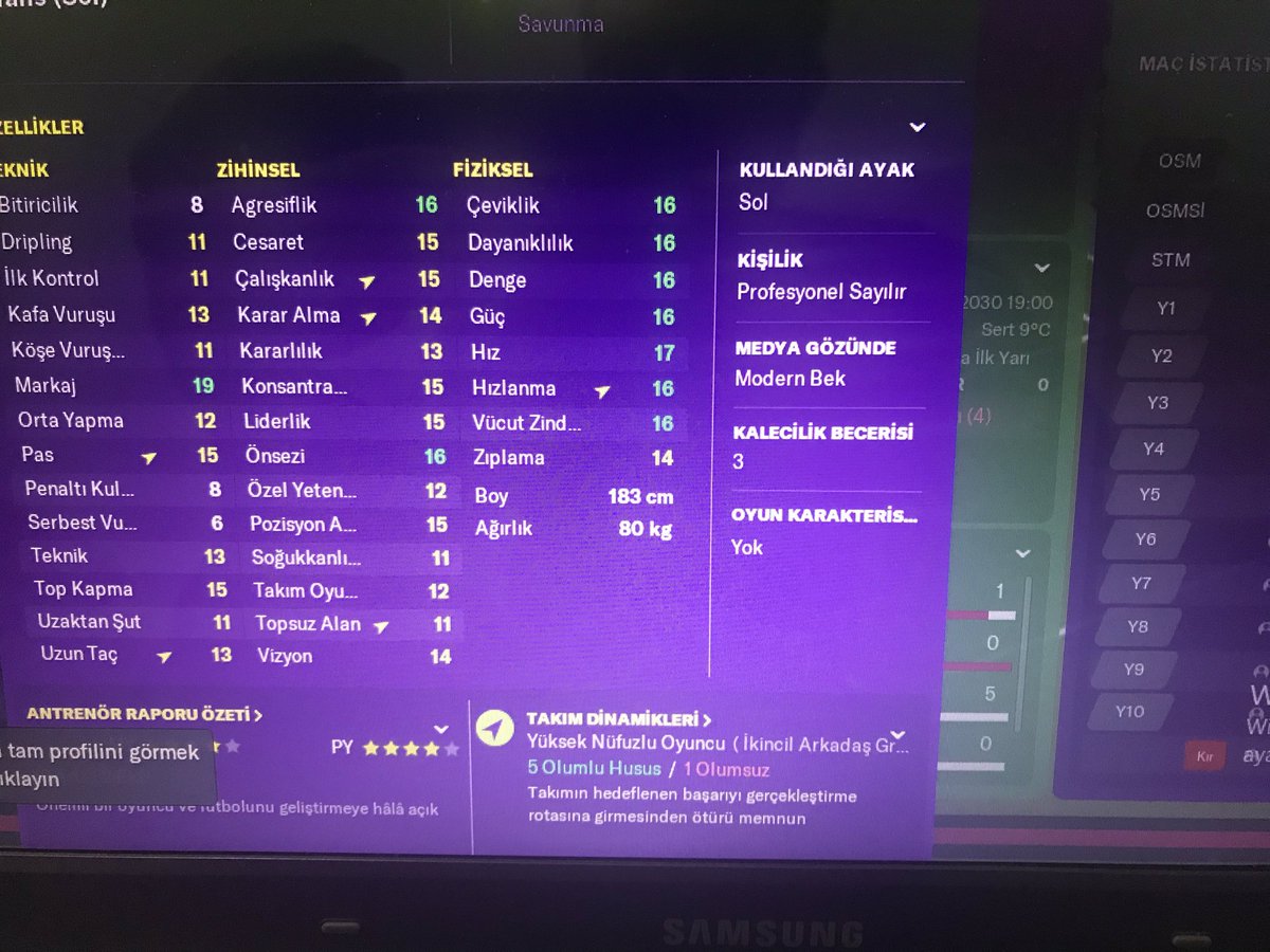Ne içip ne yersin sen yiğidim? 
#footballmanager #fm20