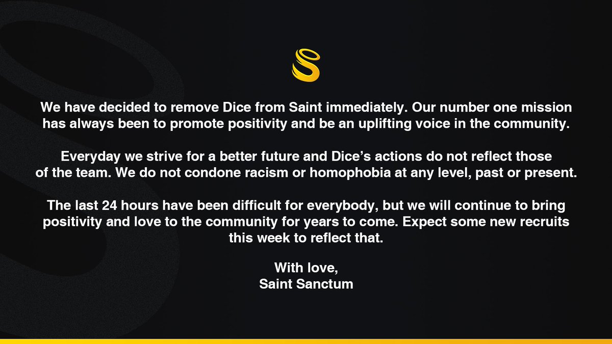 SaintsSanctum's tweet photo. A statement regarding Dice. https://t.co/1YX5zXZ6kd