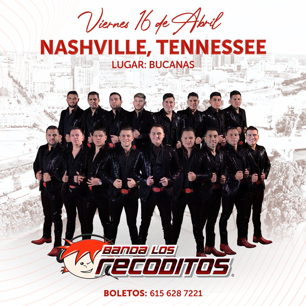 BANDARECODITOSS's tweet photo. 📍BANDA LOS RECODITOS - NASHVILLE, TENNESSEE
¡Raza nos vemos este 16 de abril en el Bucanas de Nashville, Tennessee para disfrutar de todos nuestros éxitos!
Boletos 👉 615-628-7221 https://t.co/BSusBykMix