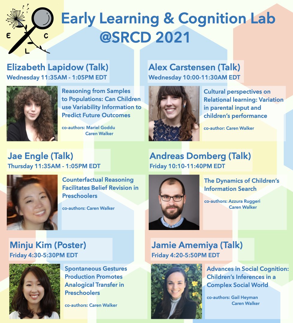 CarenMWalker's tweet image. Late to the party on this one...
Here is a list of #SRCD2021 talks by students and postdocs I am working with - come see!