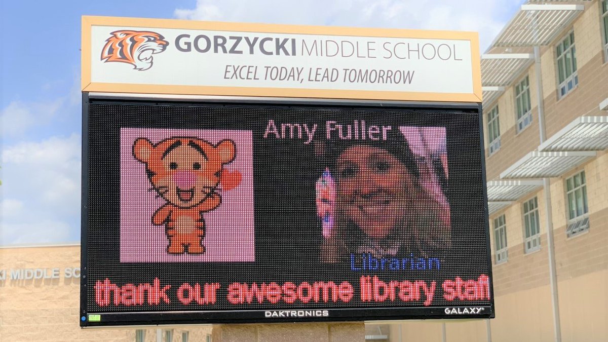 GorzyckiLibrary's tweet photo. My school is AWESOME!  Thanks for the love 🧡 GMS! https://t.co/MHaZkrjgHG