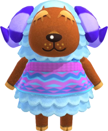 baabara - she's not my favorite sheep, but she's definitely another villager whose colors i think are really pretty. i wouldn't be against having her on my island i think. also i've always loved her name i find it so cute