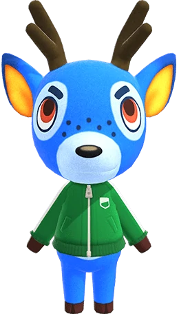 bam - i love bam honestly. i had him in my new leaf town for a period of time and he's such a baby. ANOTHER villager whose colors i love and i just love his cute lil antlers. potentially another kidcore island villager too ? 