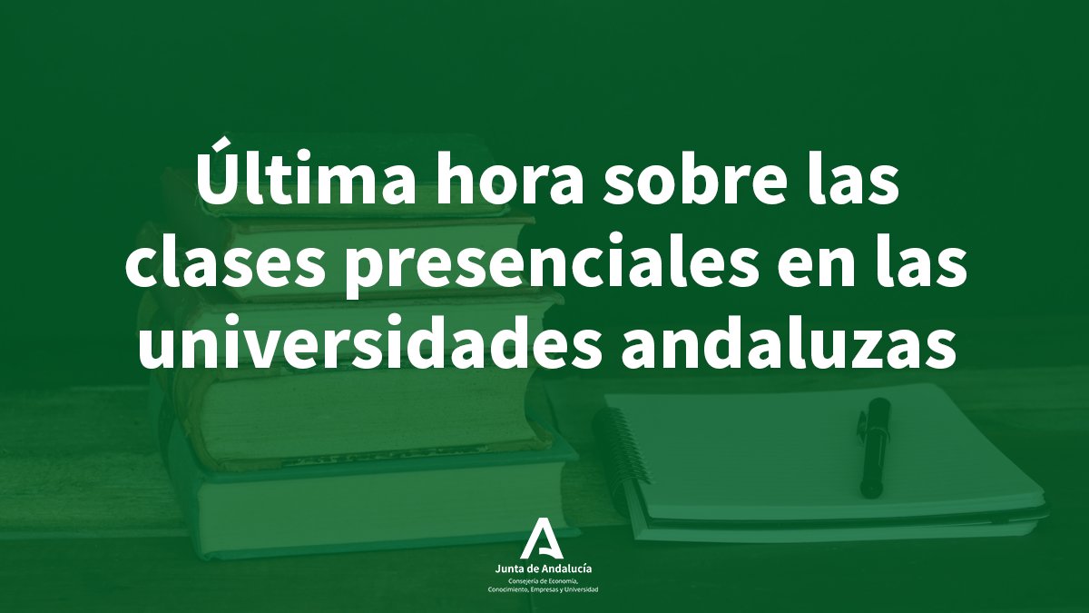 IndustriaAnd's tweet photo. ‼️ El comité de expertos avala la posibilidad de clases presenciales en las universidades andaluzas salvo en los municipios donde el nivel de contagios sea extremo (nivel 4 de alerta, grado 2)

📚 #UniversidadAnd #COVID19 @AndaluciaJunta https://t.co/d6kqHEAw07