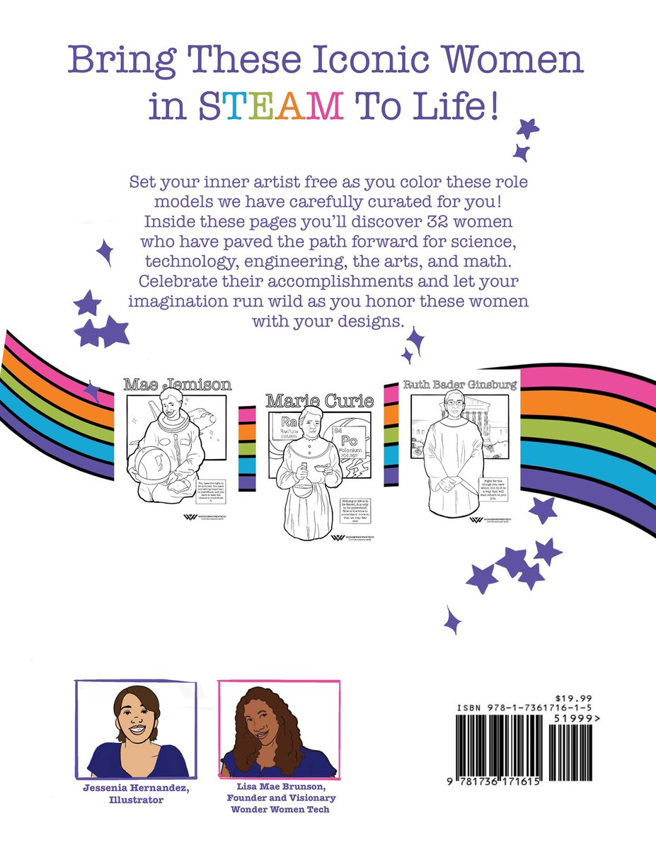 MissLisaMae's tweet photo. Love S/O to @barbarawhye for supporting @wonderwomentech and buying 100 Iconic Women in STEAM coloring books! Your continued β€οΈ for our work means the world and keeps us going. ππΎ Thank you! #WeAreGenerations https://t.co/rJ4G2ifqrf https://t.co/S6eGTF2aEA