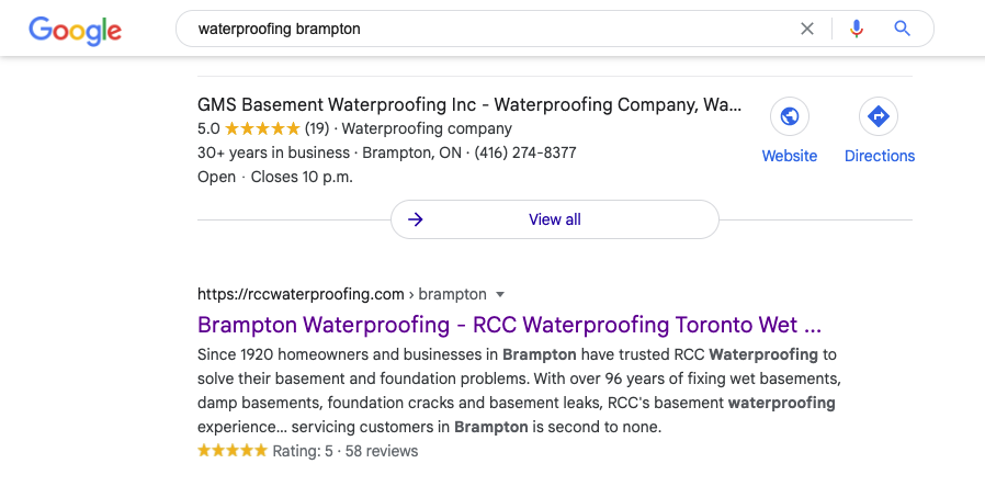 See how <a href="/RCCWaterproofer/">RCC Waterproofing 🏆 | Basement Waterproofing</a> uses OPIO to improve their search engine ranking with city-specific review feeds on their various service area pages onsite!
