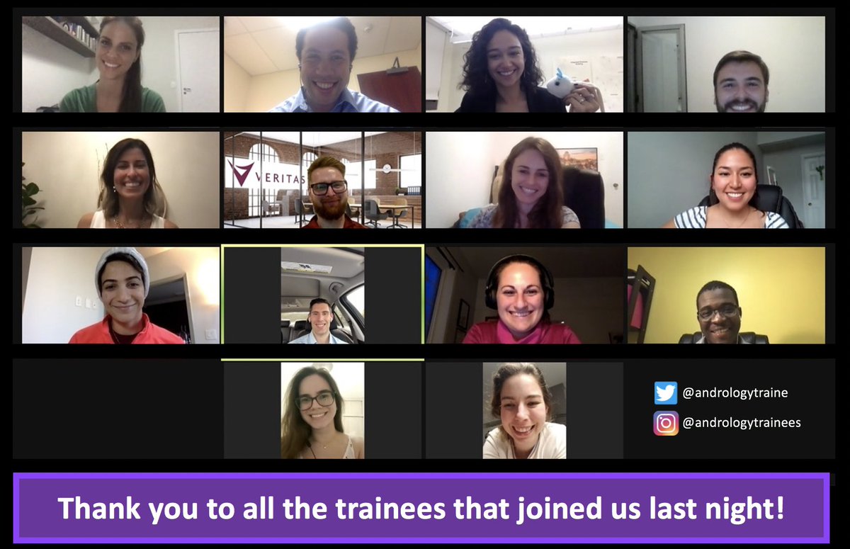 AndrologyTraine's tweet photo. Thank you to all those joined us for our first trainee events of the #asa21conf Near and far, we have some incredible trainees. Special thank you to @donnavogel for helping our trainees improve their elevator pitches! #ASA #Andrology #AndrologyTrainees https://t.co/zC2HrF7cOL