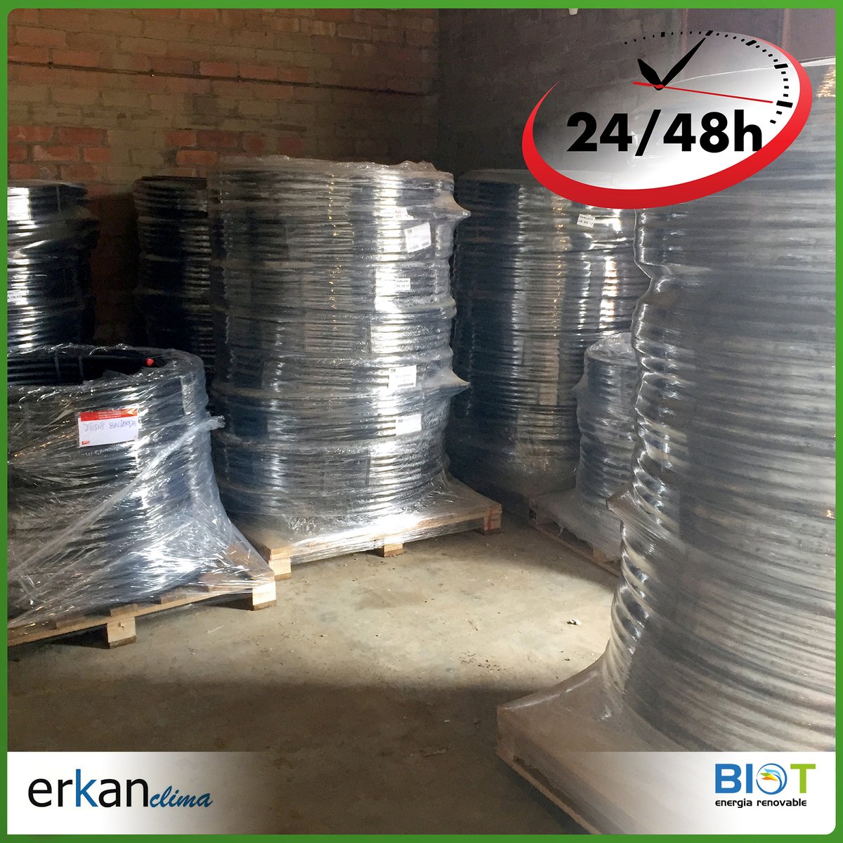 💚🏘SUBMINISTRE DE MATERIAL DE CAPTACIÓ GEOTÉRMICA.
- 
⏱Entregues en 24/48h!
-
😉📈Perquè la qualitat sempre resulta en economia!
-
-
- 
#geotermia #aerotermia #biomassa #recuperador #fotovoltaica #airepur #airenet #eficiènciaenergètica #xarxesdeclimatitzacio #DHC