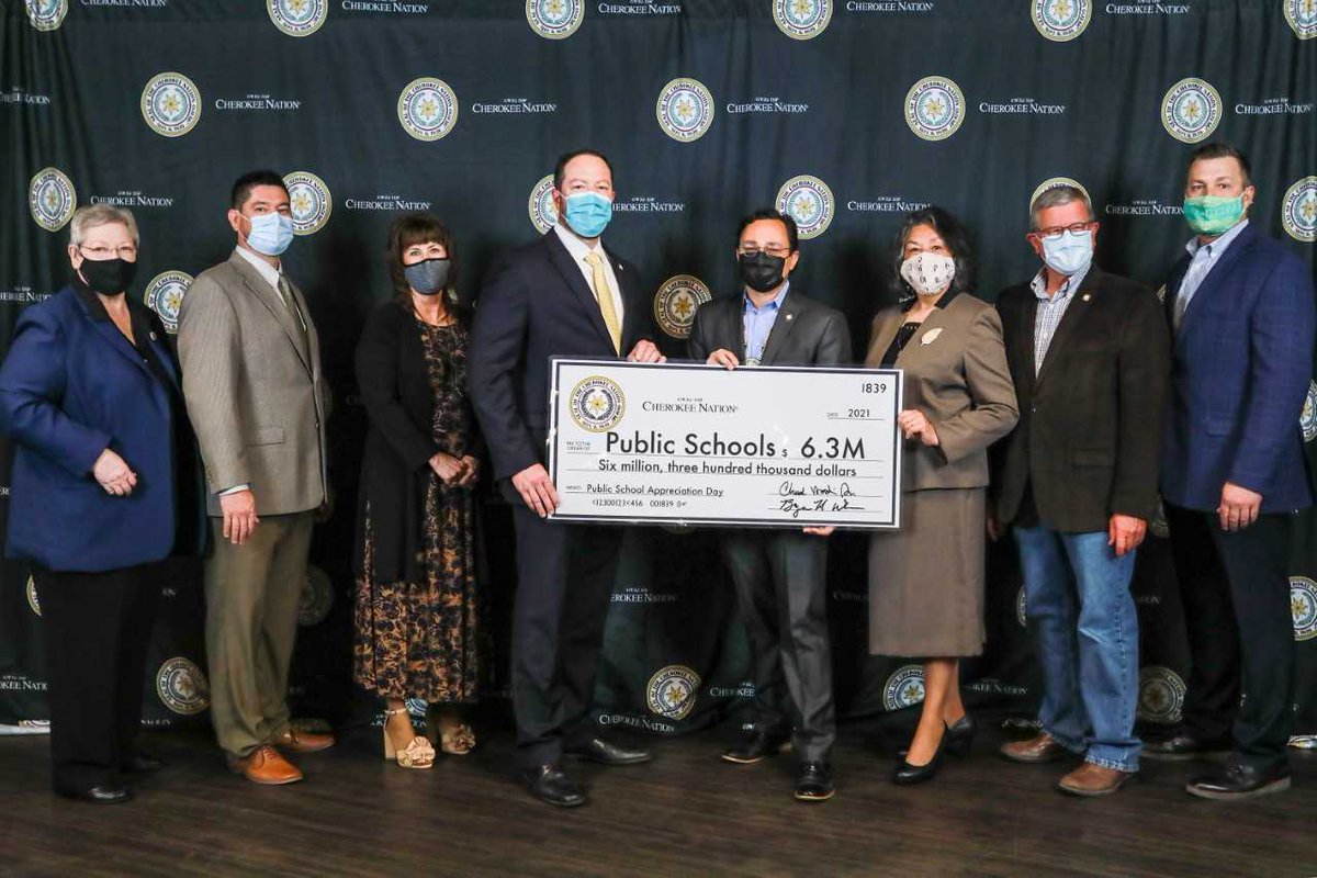 Anadisgoi's tweet photo. Cherokee Nation provides record $6.3M to 107 school districts during virtual Public School Appreciation Day https://t.co/Oco7aKc9b2 @CherokeeNation https://t.co/xozIaHXfWB