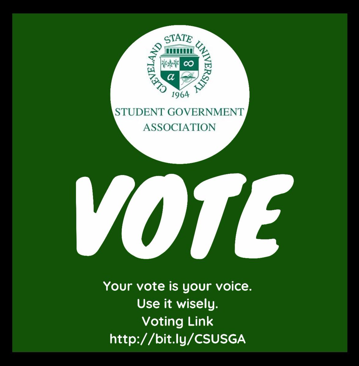 EngageCleState's tweet photo. Vikings!! You still have time to VOTE in this year's SGA elections! Voting is easy and only takes a few moments of your time. Make sure your voice is heard and vote!! Vote here: https://t.co/X4Qf9XYRJp. Link is also in our bio! #VikingsVote #VikeYeah https://t.co/X1L4yctX8P