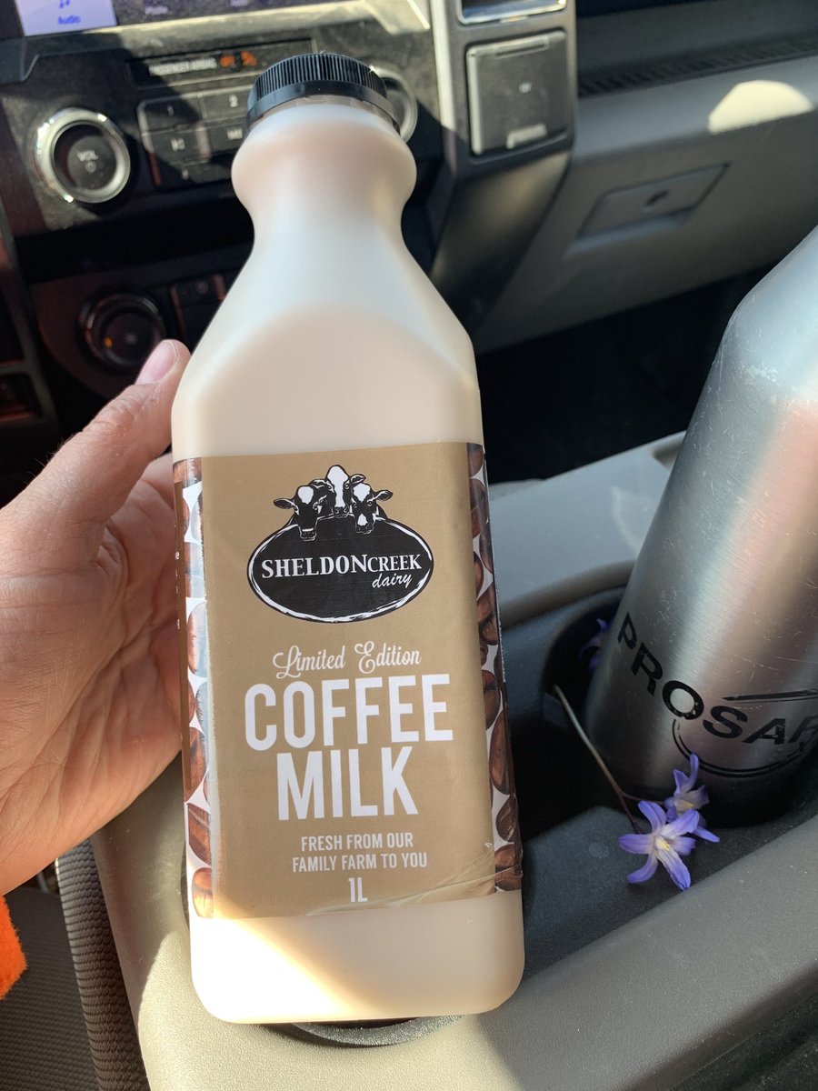 Recharge walking wheat today with ⁦<a href="/SheldonDairy/">Sheldon Creek Dairy</a>⁩ #CoffeeMilk ... oh so good!