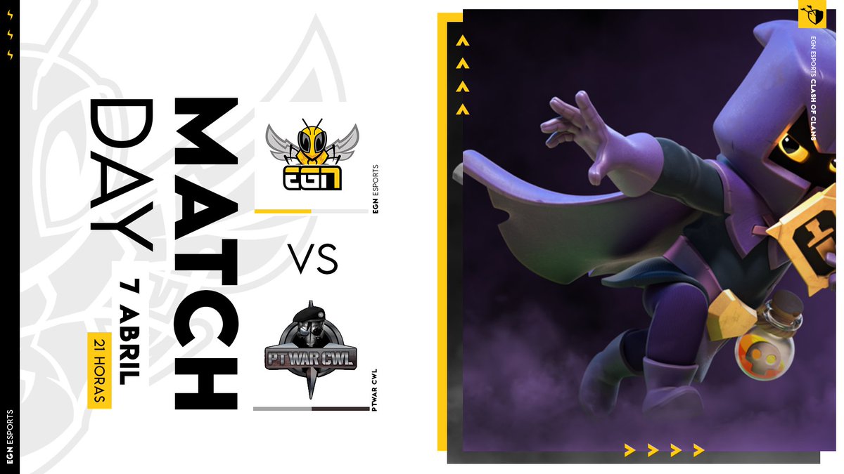 Jogamos hoje mais uma guerra portuguesa 🇵🇹 para a Liga COC PT. Força guerreiros! ⚡️

🏆 | Liga @CoC_Portugal 
🆚 | <a href="/PTWAR2/">Ptwar</a> 
🕕 | 21:00H

#BeEGN #BeTheHive