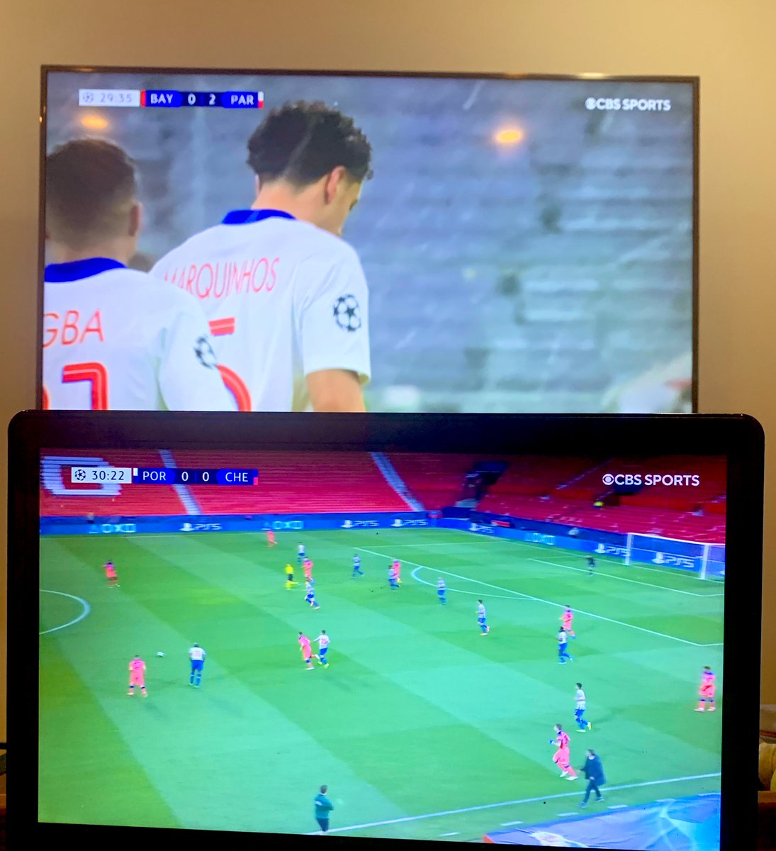 Moamenaly7's tweet photo. Two 🔥 games #FCBPSG #PORCHE #UCL @ChampionsLeague @UCLonCBSSports https://t.co/y8FnI1g5Mp