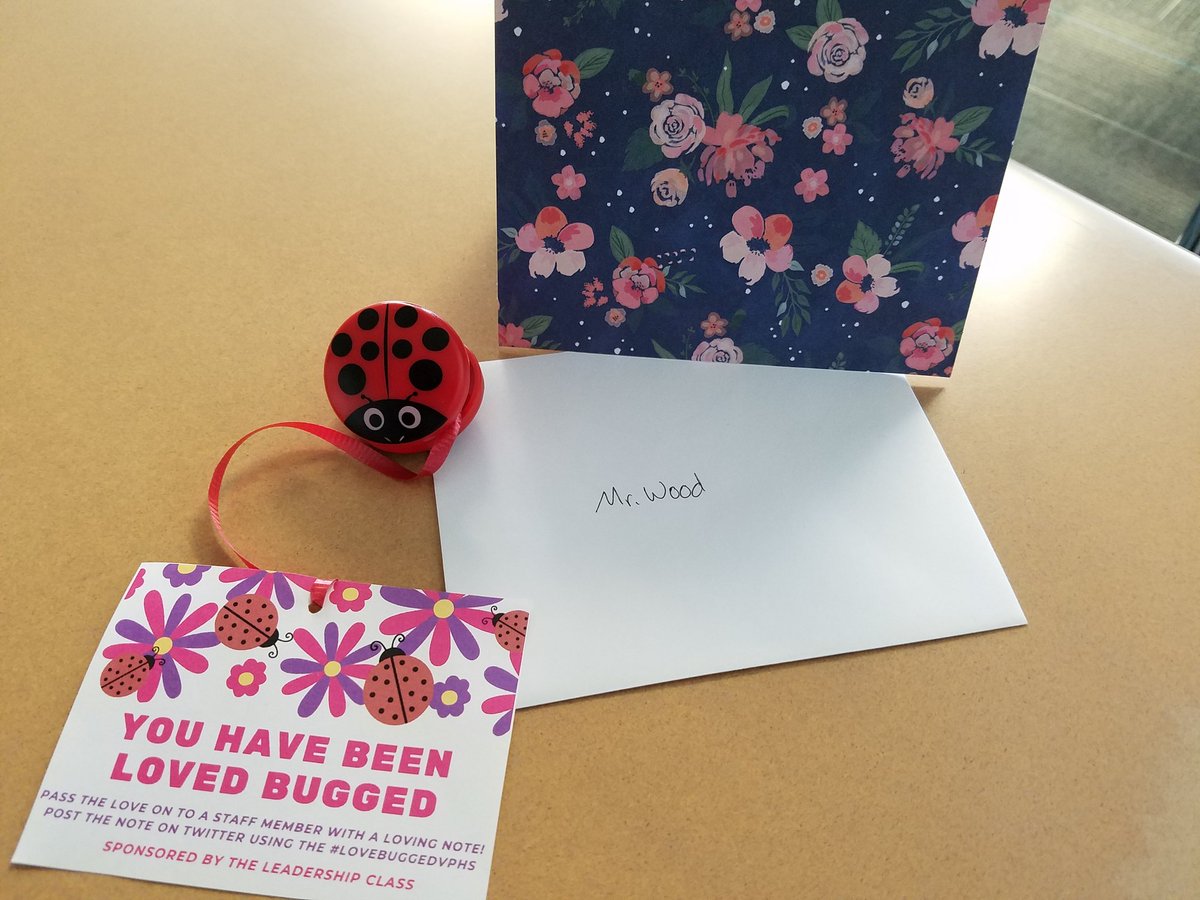 Kind words always make my day! Thanks so much VPHD Leadership class! Looking forward to passing it on. #lovebuggedvphs