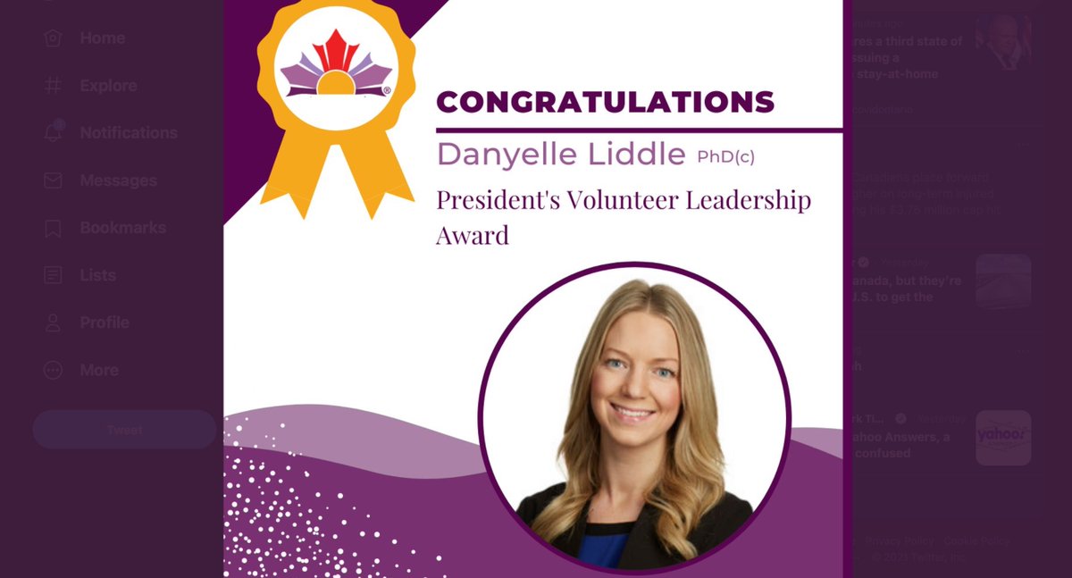📢DANYELLE WINS!

🏆President's Volunteer Leadership Award
🍏Canadian Nutrition Society
🏅Significant Contribution Promoting Health Through Nutrition

🎓Danyelle Liddle, PhD Student <a href="/UofG_HHNS/">HHNS at UofG</a>!
🥼Researcher, Dr. Lindsay Robinson's Lab <a href="/UofGResearch/">UofGResearch</a>!
🏛️#UofG

👇 #WomenInSTEM