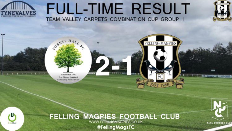 Felling Magpies FC (@fellingmagsfc) on Twitter photo 🦅⚽️FULL TIME RESULT⚽️🦅
<a href="/ForestHallFC1/">Forest Hall FC</a> 2-1 <a href="/FellingMagsFC/">Felling Magpies FC</a>. Battling performance from both teams and its Forest Hall that come away with the 3 points. Tough one to take but lots of positives to take into Saturdays game against Rothbury FC.
⚽️<a href="/LawtherBrandon/">brandon lawther</a>
#UTM 🦅⚫️⚪️ 🦅⚽️FULL TIME RESULT⚽️🦅
<a href="/ForestHallFC1/">Forest Hall FC</a> 2-1 <a href="/FellingMagsFC/">Felling Magpies FC</a>. Battling performance from both teams and its Forest Hall that come away with the 3 points. Tough one to take but lots of positives to take into Saturdays game against Rothbury FC.
⚽️<a href="/LawtherBrandon/">brandon lawther</a>
#UTM 🦅⚫️⚪️