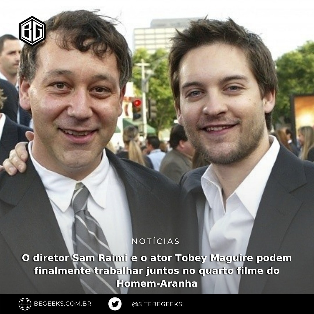 begeeks_br's tweet photo. O diretor Sam Raimi e o ator Tobey Maguire podem finalmente trabalhar juntos no quarto filme do Homem-Aranha. Saiba mais:
https://t.co/ssouQ88wlp
#begeeks #homemaranha #spiderman #samraimi #tobeymaguire #tomholland #andrewgarfield #marvel #mcu #ucm #marvelcomics #sony https://t.co/8Xz1Fxr1aA