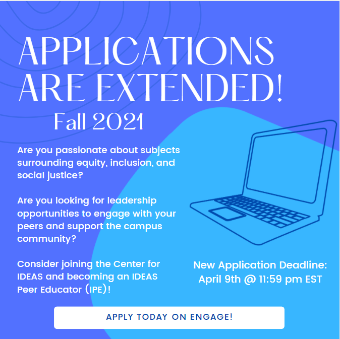 Good news for those who still wish to apply to become an IPE!!! YOU CAN!!! The application deadline has been extended to April 9th!!!! Message us with any questions : )