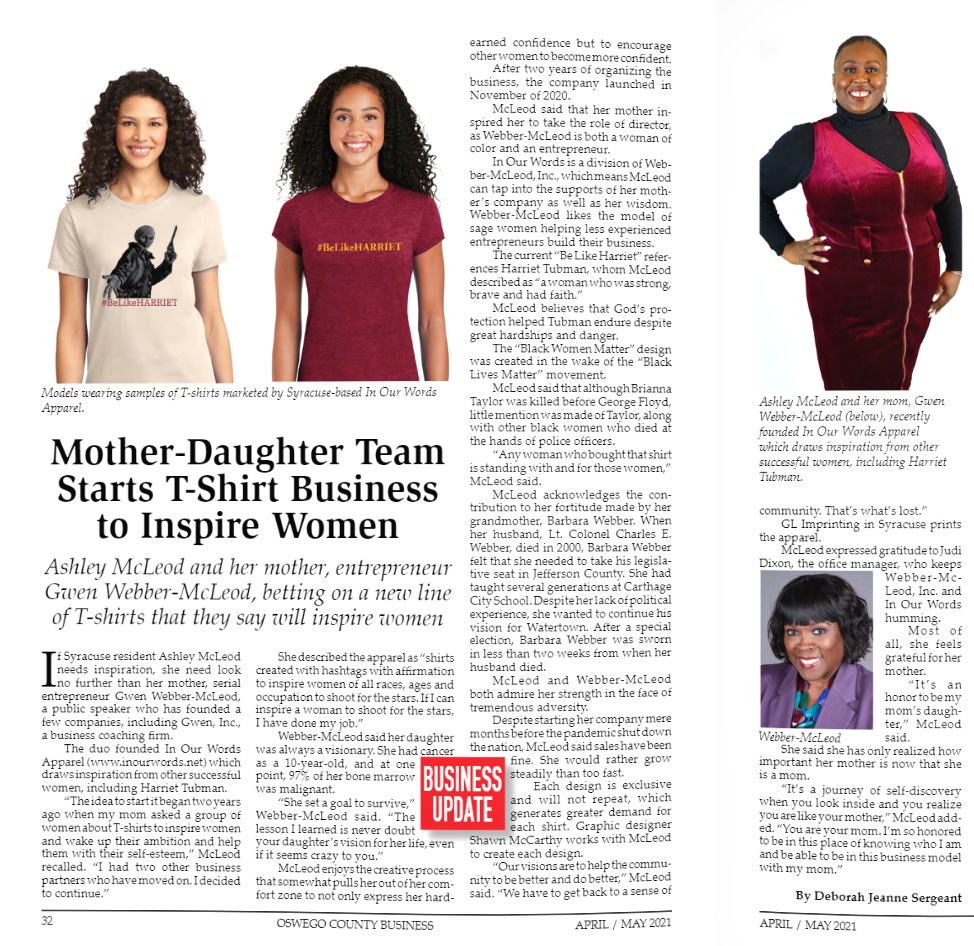 #InOurWords is in the news!

Find the article on page 32 of the current issue of Oswego County Business Magazine here: oswegocountybusiness.com/archives/ocbm-…
