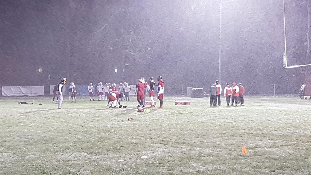Snowstorm during "Spring practice" Fursty Razorbacks 19U today #furstyrazorbacks