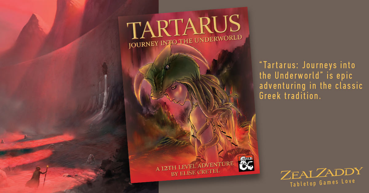ZealZaddy's tweet photo. https://t.co/g2vnFK3ySs
1/10 “Tartarus: Journey Into the Underworld” by @DNDElise is a #DnD5e adventure for 4-6 12-lvl characters set in the Greek Underworld of Tartarus—where gods are imprisoned &amp; punished. It sits below Hades
#dndreview #dnd5ereviews #DnD #DnD5e #5e #TTRPG #RPG https://t.co/BOWjbdfmSA