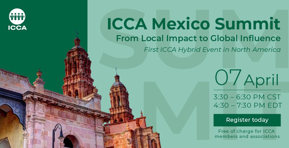 Hello ICCA #Mexico Summit 🇲🇽! We are getting ready to kick off our first #HybridEvent in North America since the start of the pandemic.
Are you as excited as we are? Check out today's programme: ow.ly/rh5Z50Eiv11  
#ICCAWorld #LatinAmerica #GMID #HybridEvent