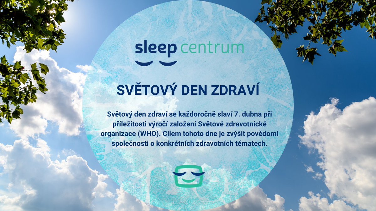 SleepCentrum's tweet photo. Dnes je světový den zdraví a se zdravím souvisí také dostatek kvalitního spánku.

Spánek je totiž nesmírně důležitý pro regeneraci celého lidského organismu a posílení imunitního systému. Přispívá k duševnímu zdraví, dobré náladě a celkové pohodě. https://t.co/VjEvD8lPXT
