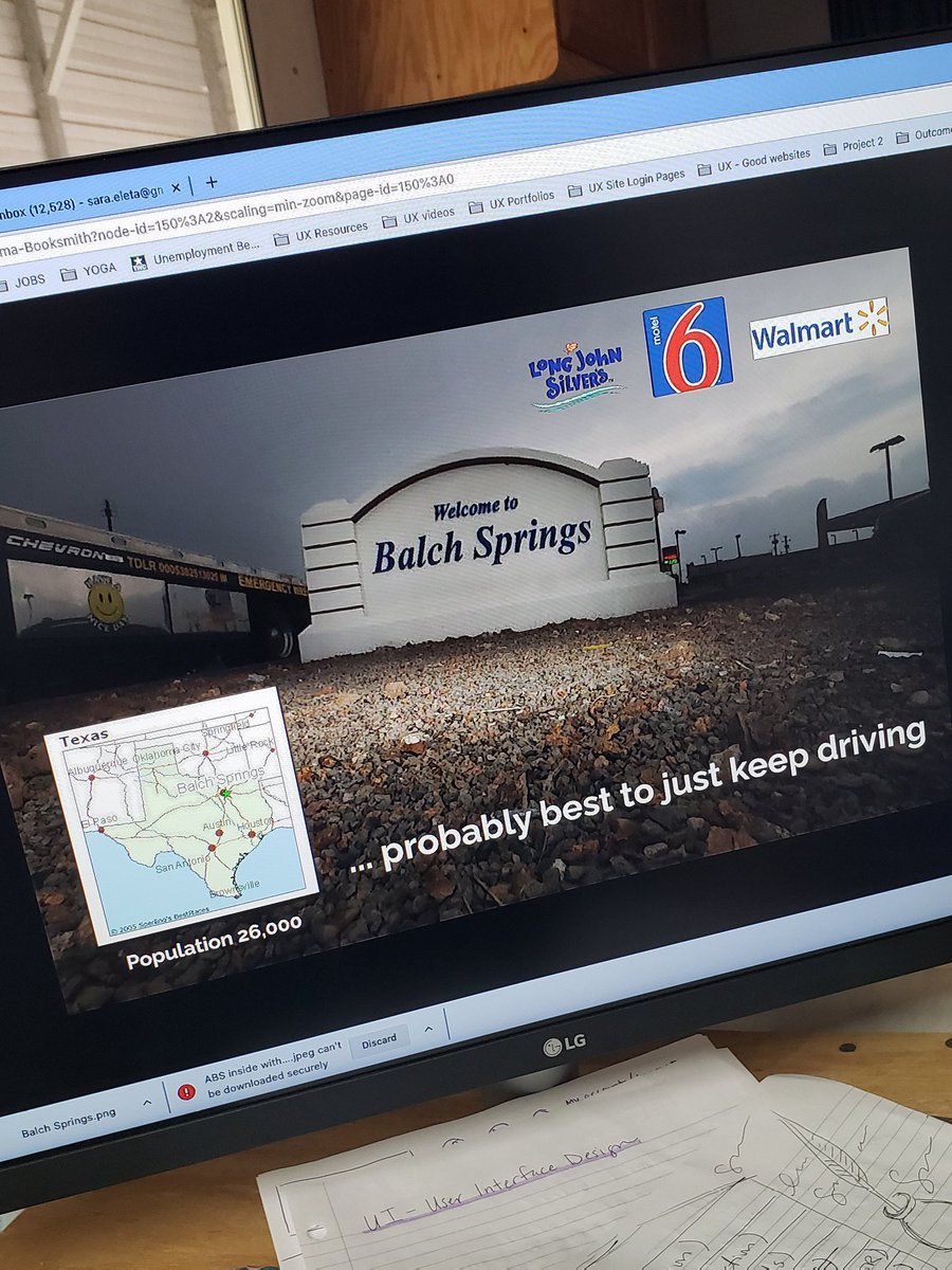 SaraEleta's tweet image. When they give you 10 minutes to design a homepage for your hometown. #uxdesign #uxbootcamp @GA