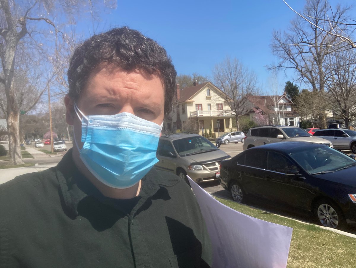 Double-masking it en route to the most hazardous place in Idaho: the Statehouse. Stay tuned for a big update later today! #idpol
