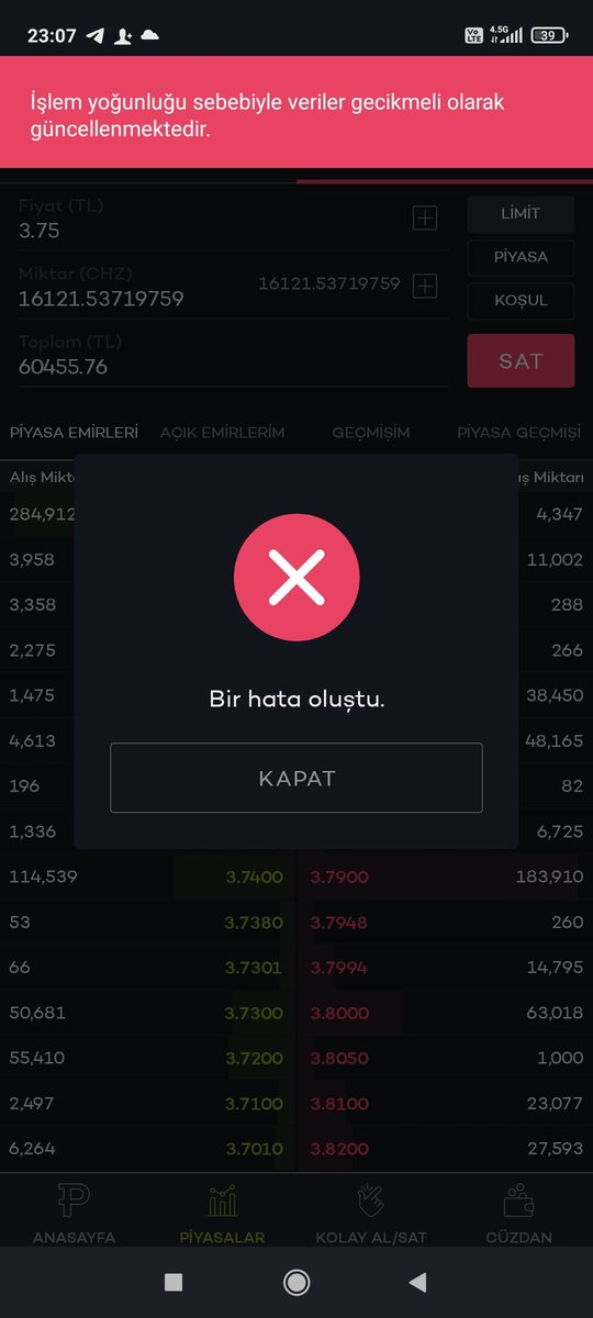 AnsinSalih's tweet photo. @ParibuDestek bu paribuda kalan paribudan beter binancede mükemmel bir sistem resmen yükseldiği zaman paribu sistemi kapatıyor binance kesinlikle bu sorunu yaşamıyorum https://t.co/TxWL934wmN