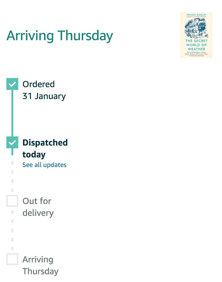 It’s like Christmas Eve trying to follow Santa’s progress around the world now that I received confirmation that @NaturalNav
#TheSecretWorldOfWeather will be delivered tomorrow!