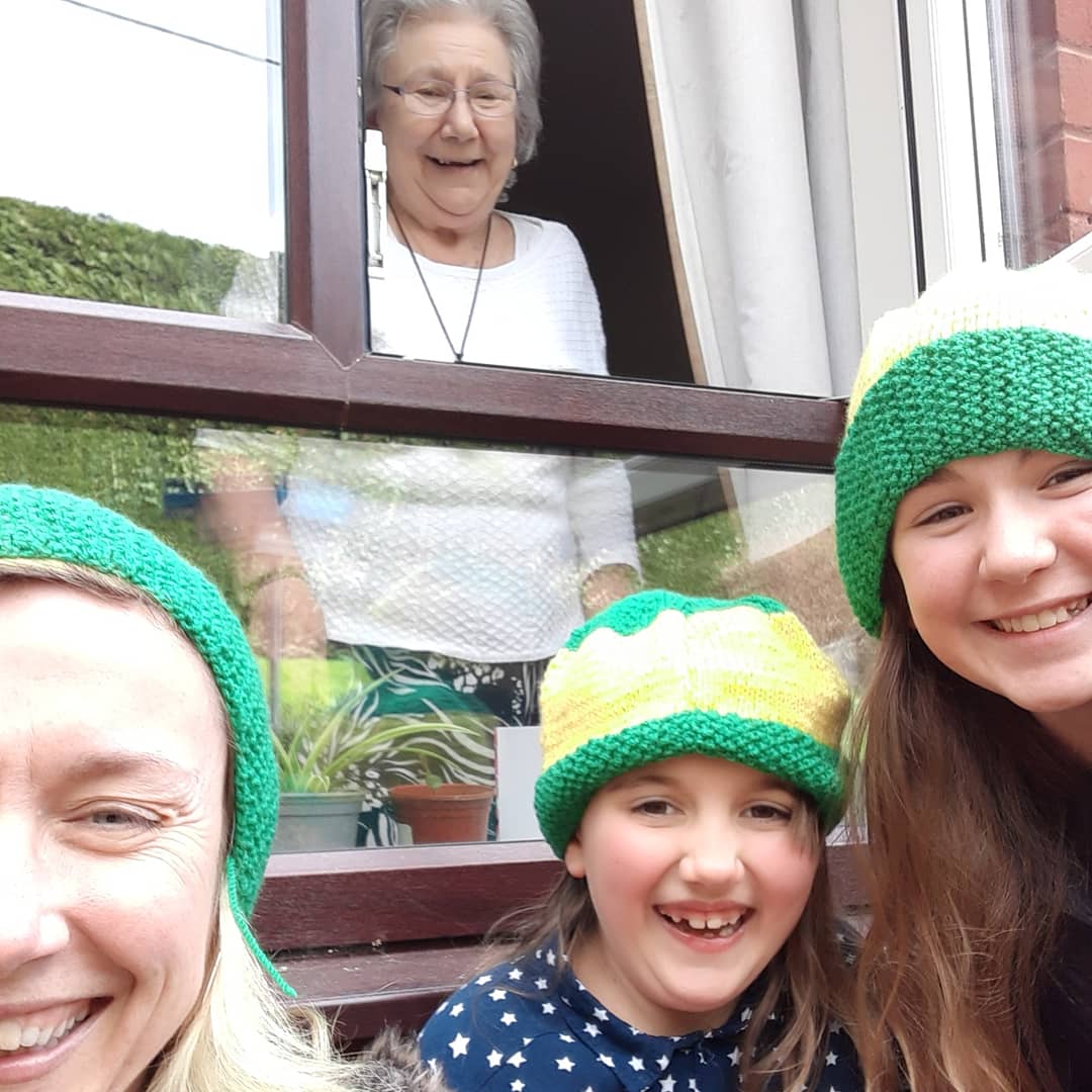 hayonline's tweet photo. Celebrating the big win and Nanny Rose's birthday with knitted ncfc hats #windowvisit #hadtotrythemon #birthdaynanny #fens https://t.co/MUKwzjM5F0