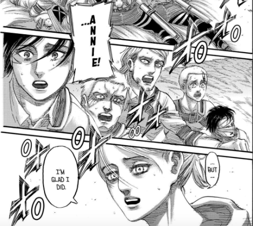 gayminsuga's tweet photo. "annie regressed as a character because she served no other purpose"  where did annie regress in this arc tho? https://t.co/IXFkHCfAAa