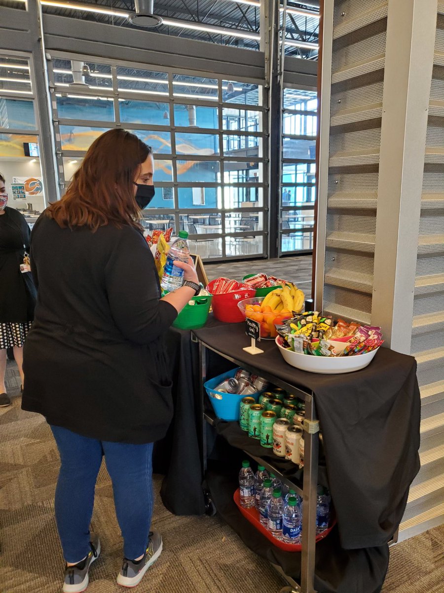 EastmarkHighPTO's tweet photo. Our EHS teachers are ROCKING out state testing!! What a great time to have a snack cart set up for their professional development day. We are so PROUD of you EHS teachers and staff! @eastmarkhs https://t.co/Z6vCc4CxeB