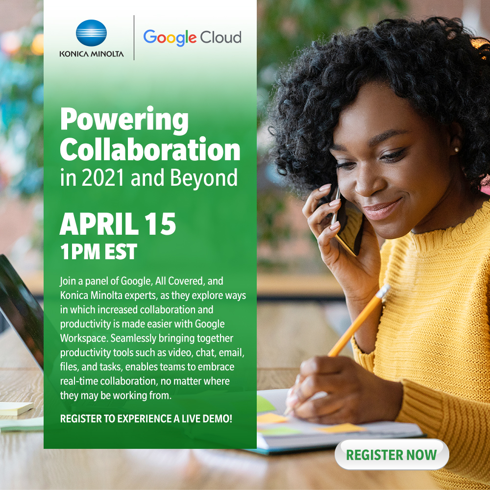 Save the date! Join us for Powering Collaboration in 2021 and Beyond on April 15 at 10 AM PT / 1PM ET. Register HERE: bit.ly/39eN0kw <a href="/GoogleWorkspace/">Google Workspace</a> <a href="/Google/">Google</a> #FutureOfWork #Collaboration