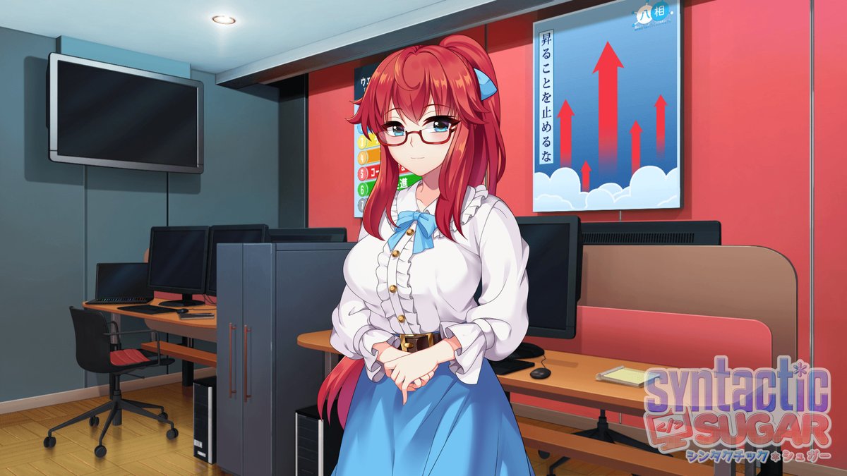 SynSugarVN's tweet photo. We'd like to welcome @riiyaamaru to the team as our new character artist! Our first new sprite to share is Shizuki Hisakawa. Let us know what you think! ❤️

#vndev #visualnovel #indiedev #gamedev https://t.co/rwBSO8n5mE