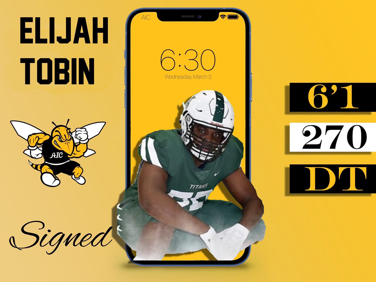 AICFootball's tweet image. 🚨Signed🖊️🚨

Welcome to the YellowJacket Family 🔥🐝

Elijah Tobin
6’1 270 DT
Amityville, NY
Holy Trinity HS

#21Jackets
#AIelite
