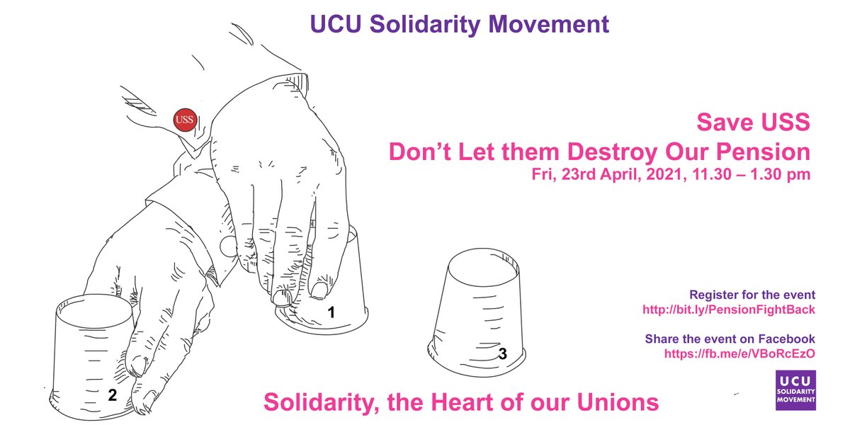 ucu_solidarity's tweet photo. UCU Solidarity Movement Statement on UUK announcement today  (07 April 21) 
➡️https://t.co/4uJ1mf8DsG

Fight to save our pensions: Fight for the future of higher education - Register here: 🖊️https://t.co/OQ3a5OdbcC

@zenscara @DrJoGrady @ucu @UCUSPresident 

🧓💰🦈🦹🛠️📢✊ https://t.co/uitIMiGxOB
