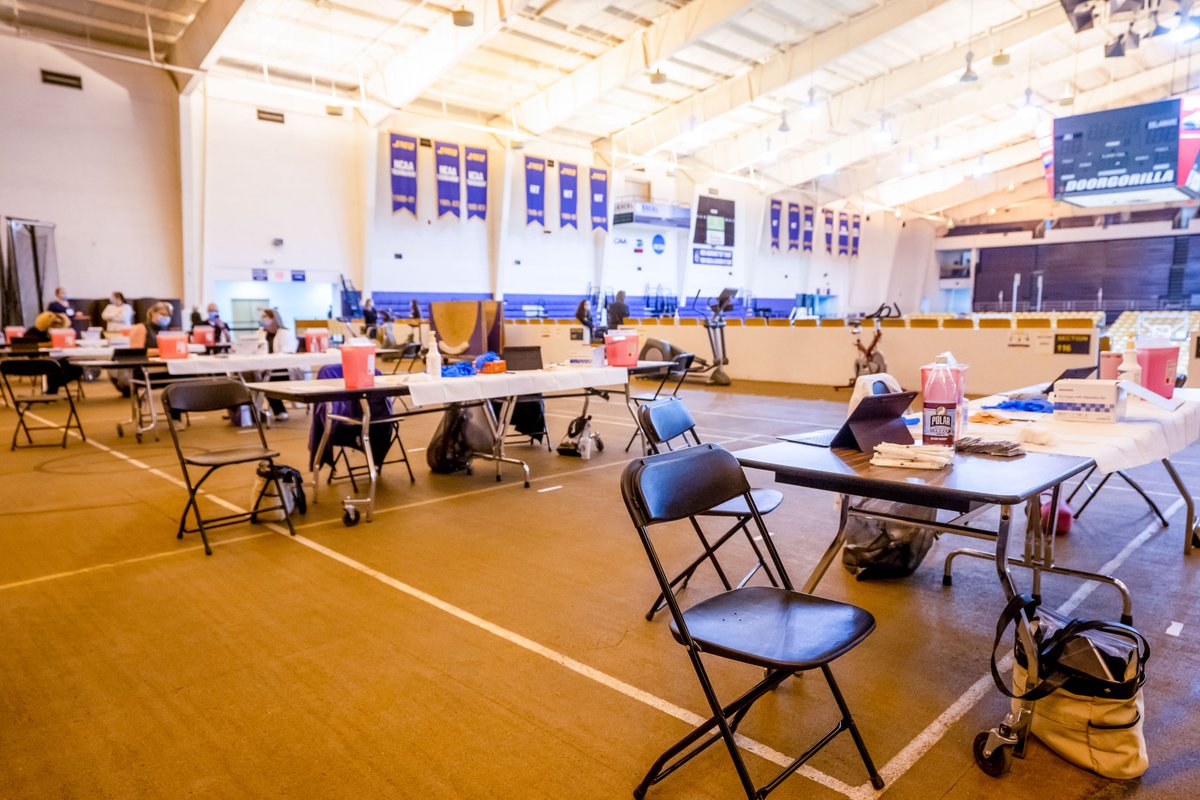 JMU's tweet photo. ‼️ Attention JMU faculty, staff and graduate assistants: you can register now to receive a COVID-19 vaccine THIS FRIDAY (4/9) at the Convocation Center. Check your https://t.co/BLnSxyBAe5 email for the link to schedule your appointment. https://t.co/6qlkX1LXnB