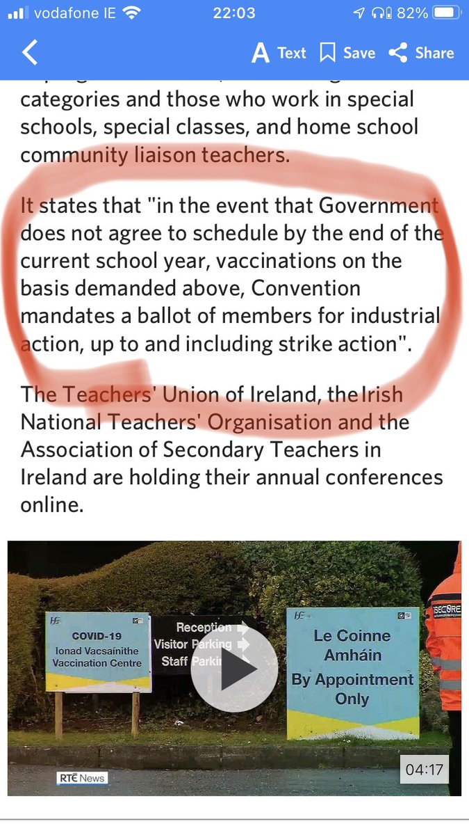 hickeydeclan's tweet photo. So the teachers are given the goverment until the end of june (the day they go on hols) to change the vaccine schedule or they might go on strike. By their deadline 80% of adult will have their 1st jab. That must b the most pointless / stupid motion ever passed at any event. 😂😂 https://t.co/um9C2wqF2Q