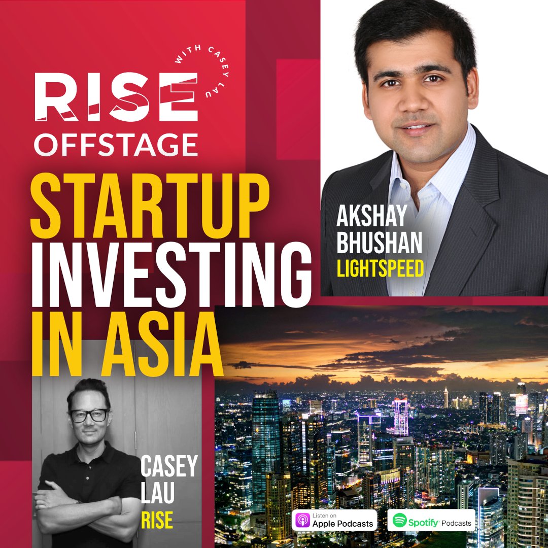 casey_lau's tweet photo. Fascinating chat with Akshay Bhushan of @lightspeedvp 
-  #India #Indonesia #Vietnam startup ecosystems on 🔥
- Early💰 in @sharechatapp and @chilibeli
- Investing in The Passion Economy
#RISEOffstage podcast 👂🏻👉🏻: 
Spotify: https://t.co/H8k56NFrxN
Apple: https://t.co/UszXVfauik https://t.co/PJ2CbD6xjz