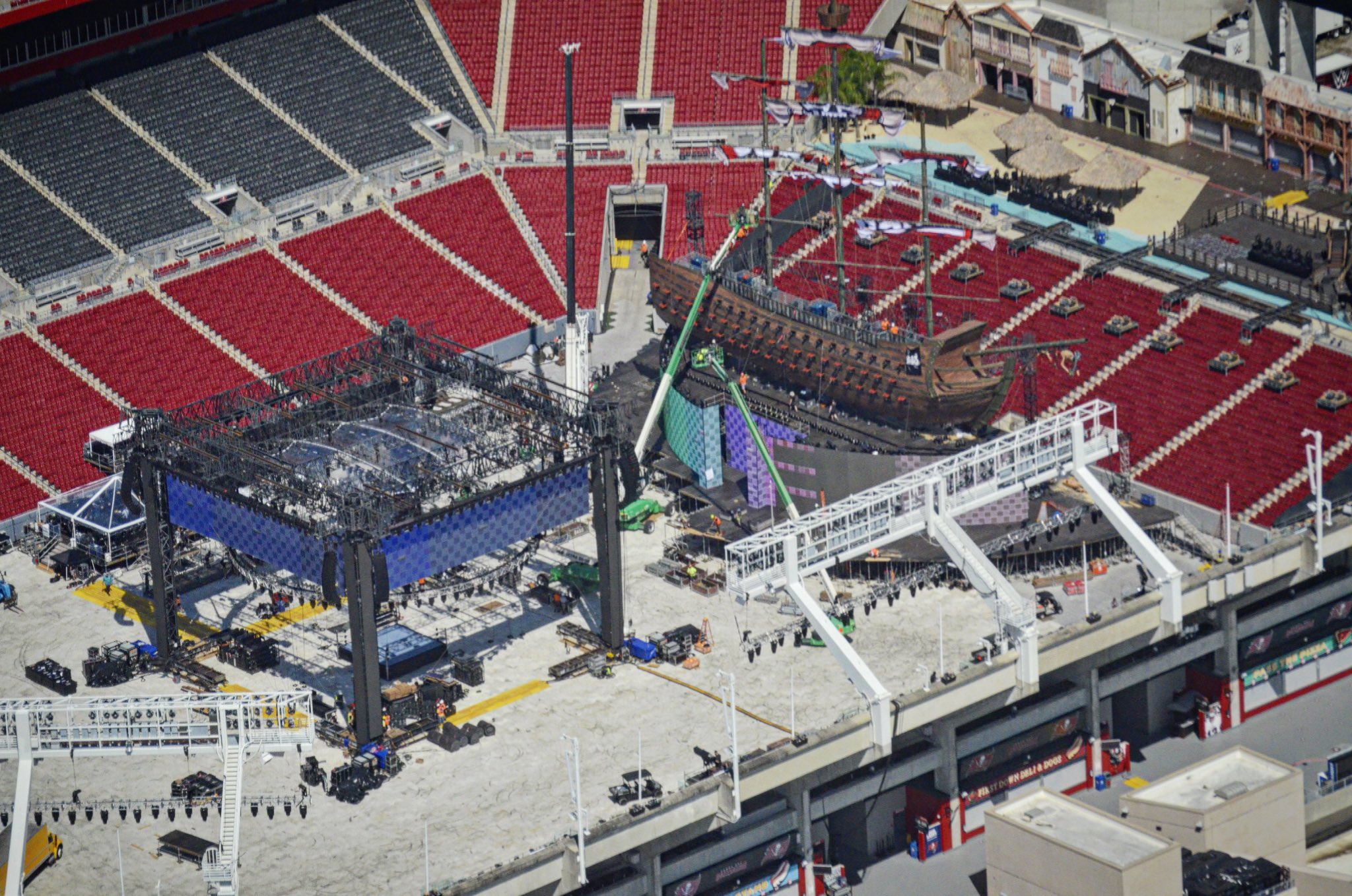 WWE Wrestlemania 37 Stage Construction Photos And Videos 1