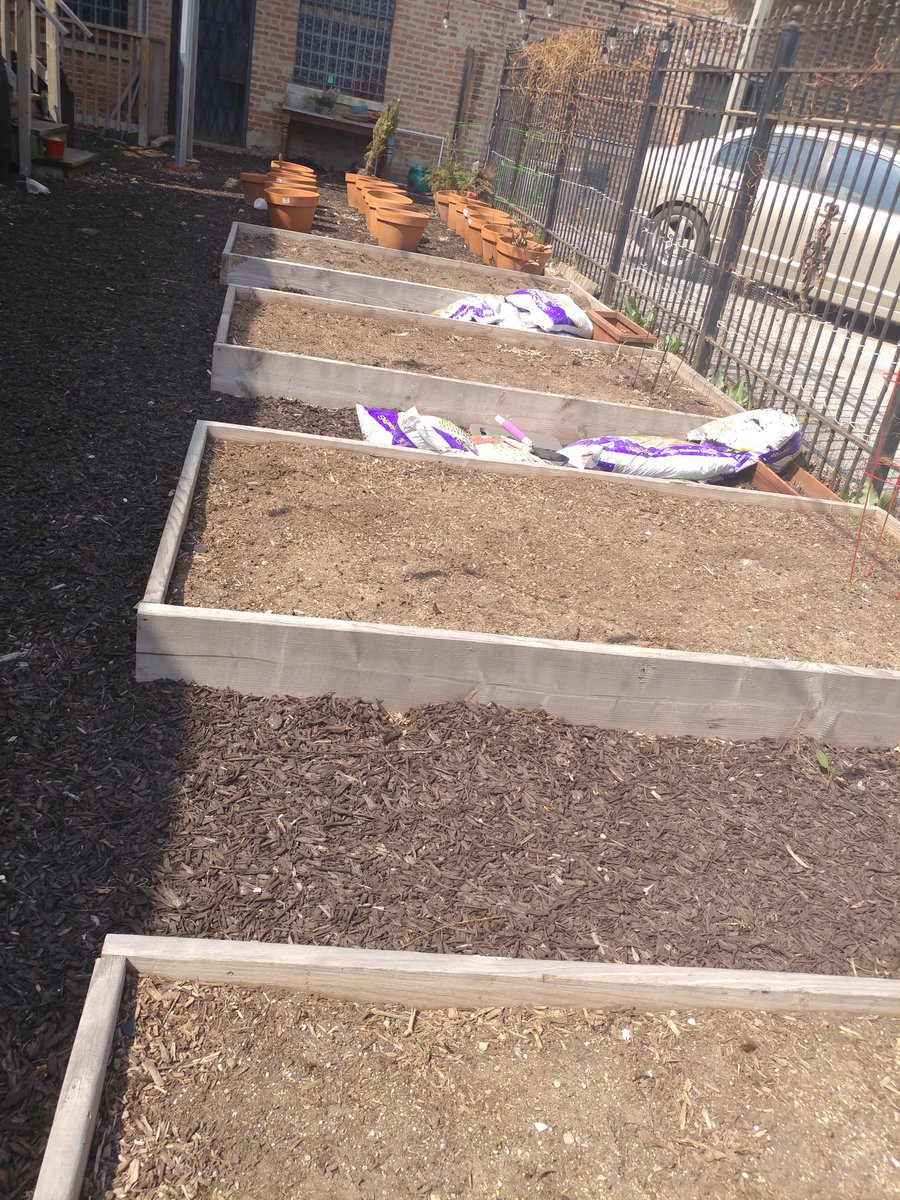 DemetersWay's tweet image. Prepping the raised beds #MushroomCompost #UrbanGardening #ChicagoCultivator #DemetersWay #Gardening