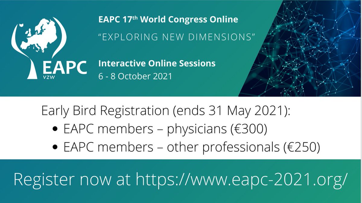 Already excited about the EAPC congress in October! Registration is already open at eapcnet.eu #hpm #hapc Even though online, I felt a real sense of (much needed at the moment) connection and community as well as learning at the last congress.