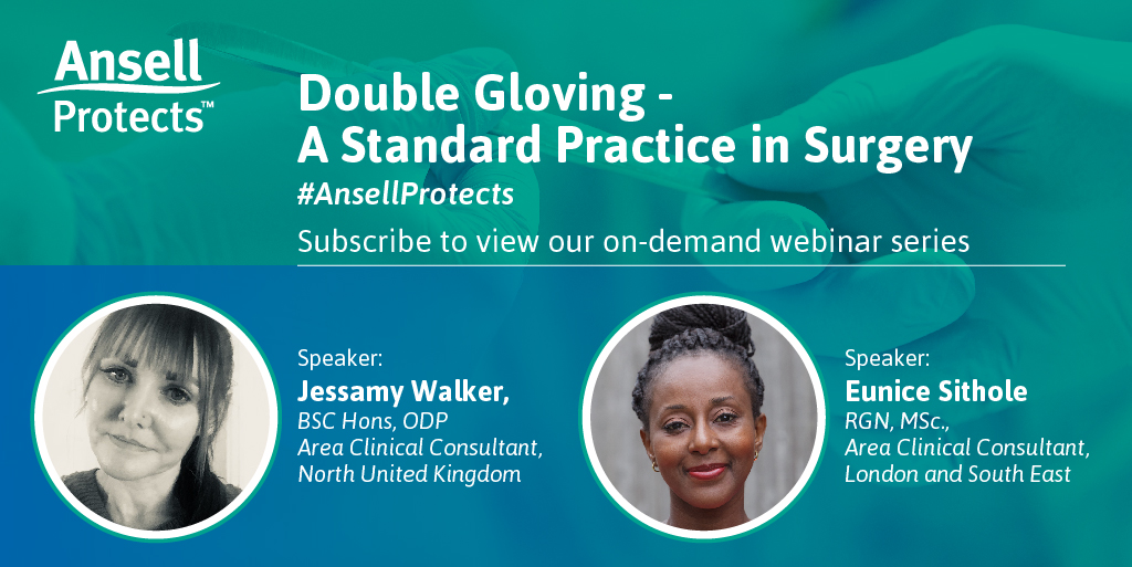 AnsellProtects's tweet photo. Are you a #healthcare worker exposed to sharps injuries and infections?
View our webinar, Double Gloving–A Standard Practice in Surgery, by clicking https://t.co/Twl3t4BYzC for current practice standards, benefits, and frequently asked questions to #doublegloving. #AnsellProtects https://t.co/WkfoZE4hf9