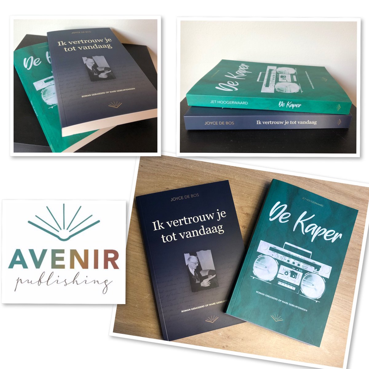 De twee boeken van Avenir Publishing passen mooi bij elkaar! Beide boeken gaan over de relatie van dochter met hun vader. In De Kaper gaat het ook over #rouw, #verlies en #opgroeien, in Ik vertrouw je tot vandaag over #oorlogstrauma’s en #euthanasie. Overal verkrijgbaar!